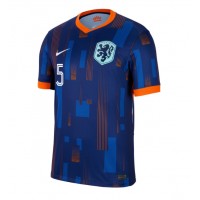 Camisa de Futebol Holanda Nathan Ake #5 Equipamento Secundário Europeu 2024 Manga Curta